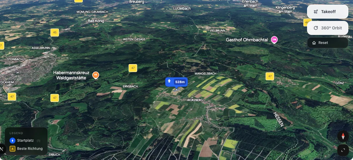 3D terrain map preview