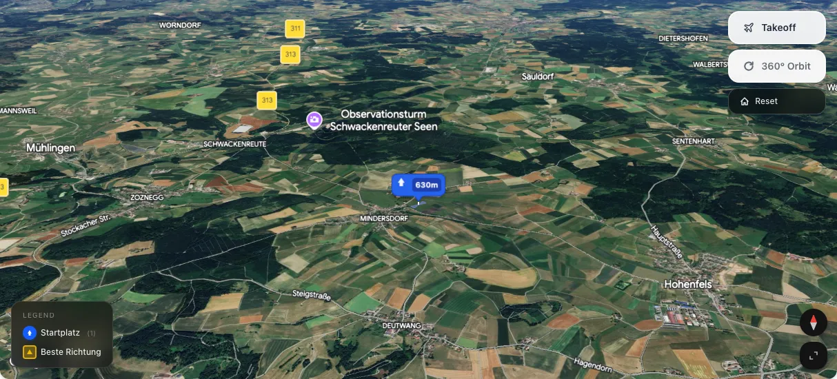 3D terrain map preview