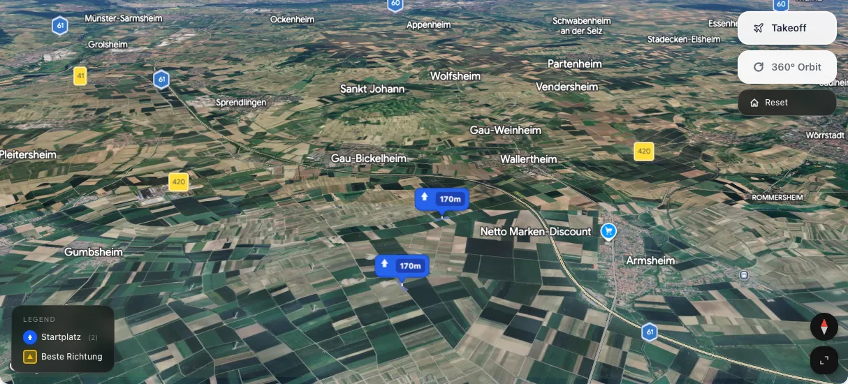 3D terrain map preview