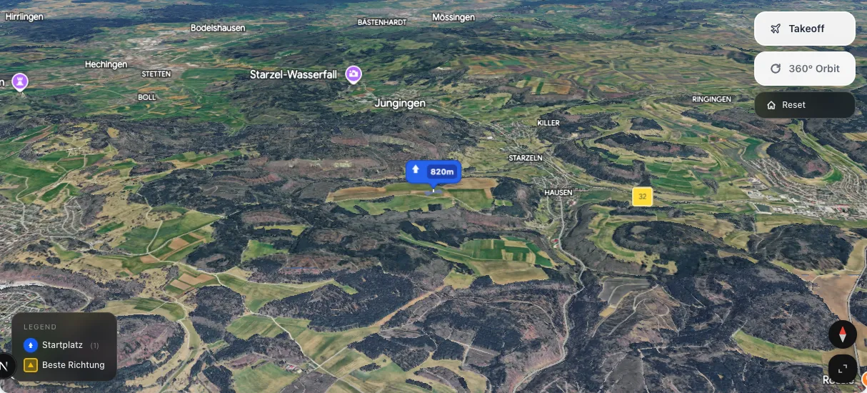 3D terrain map preview