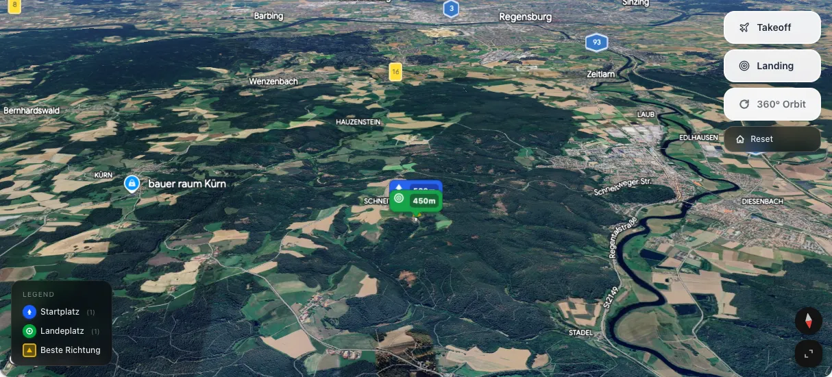 3D terrain map preview