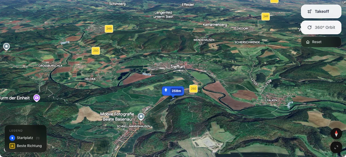 3D terrain map preview