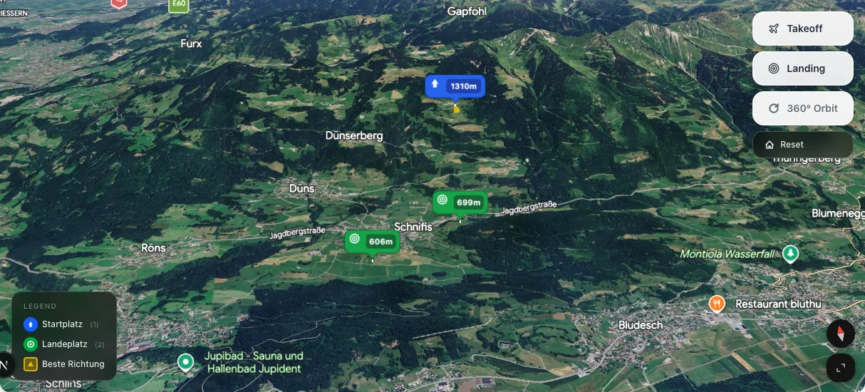 3D terrain map preview