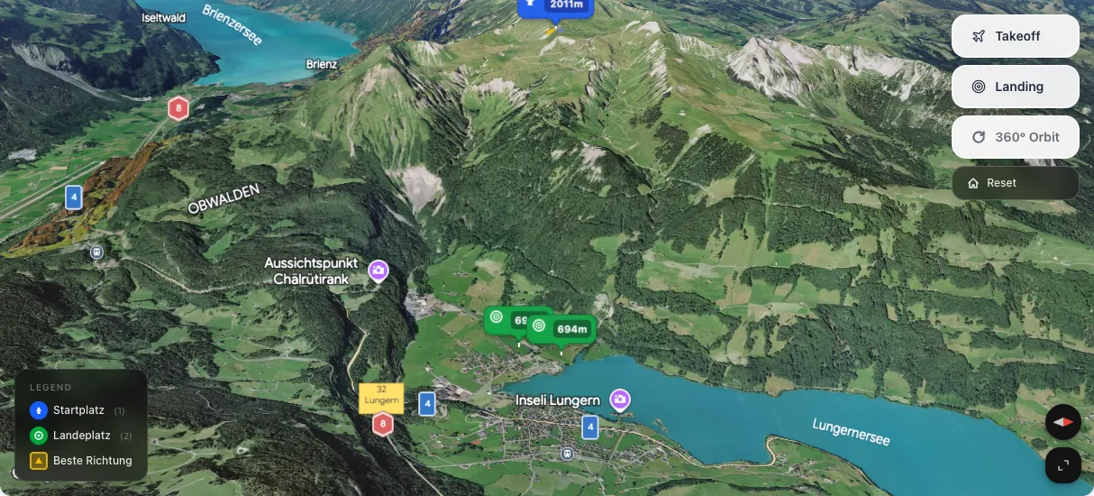 3D terrain map preview