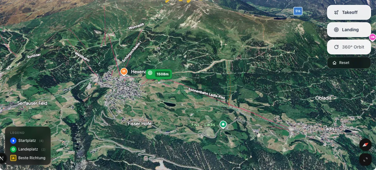 3D terrain map preview