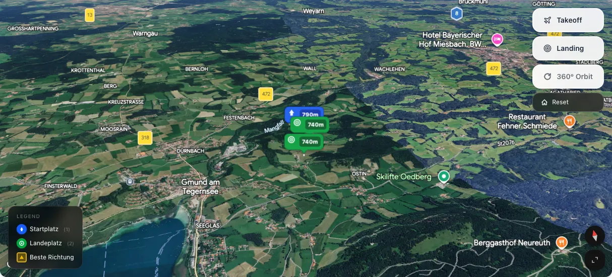 3D terrain map preview