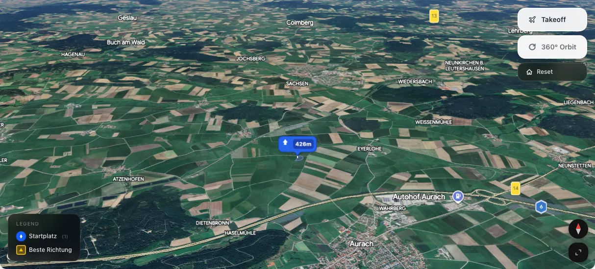 3D terrain map preview