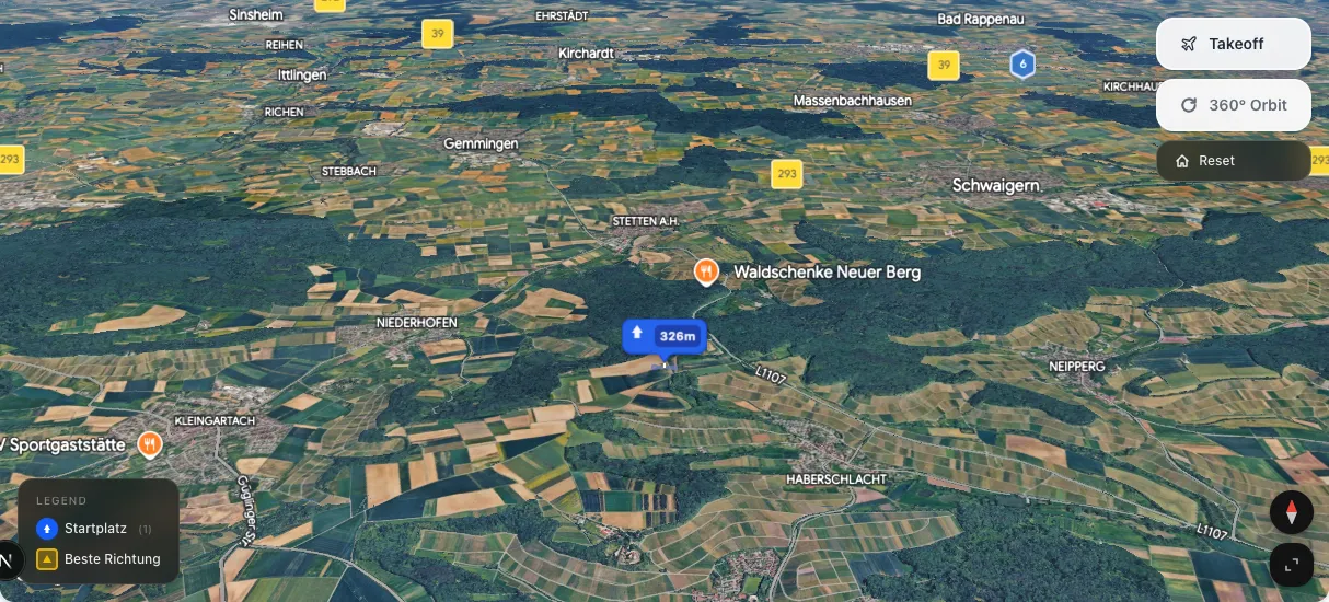 3D terrain map preview