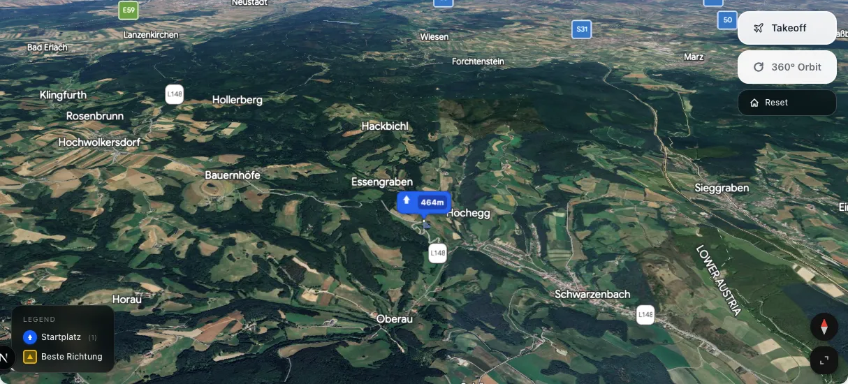 3D terrain map preview