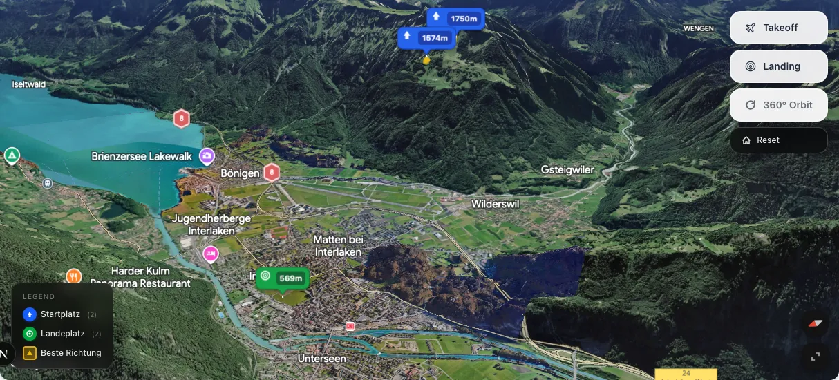 3D terrain map preview