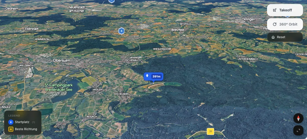 3D terrain map preview