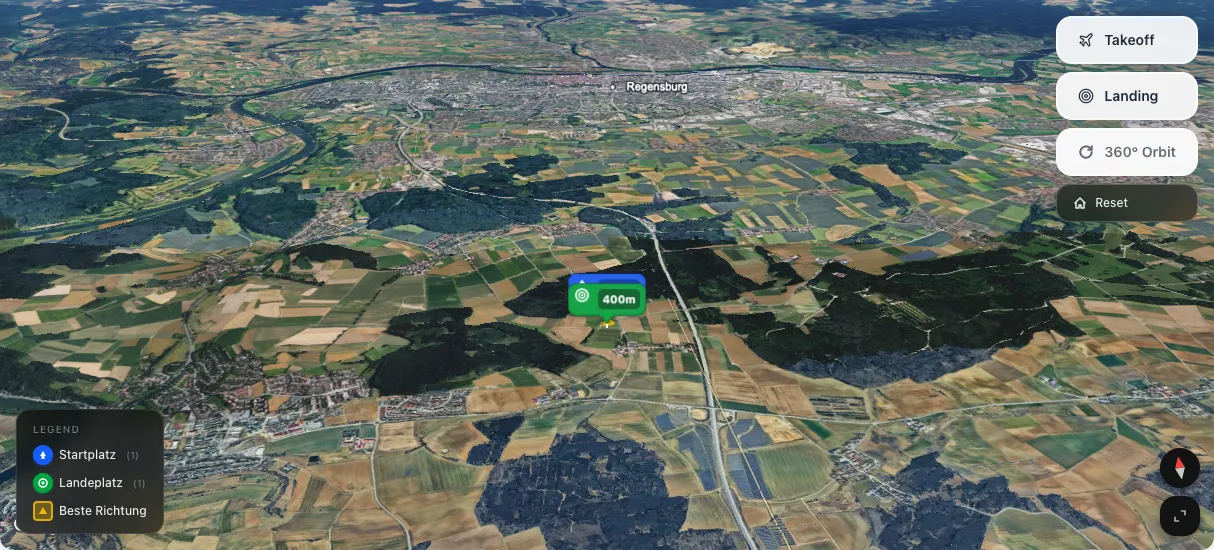 3D terrain map preview