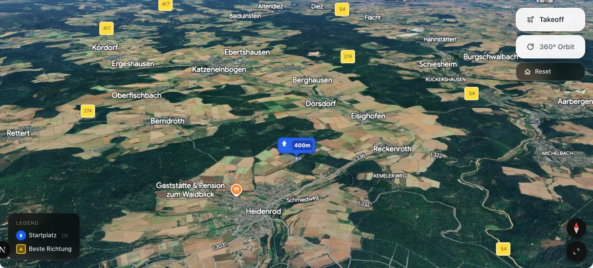 3D terrain map preview