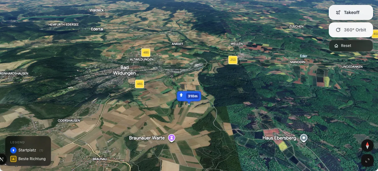 3D terrain map preview