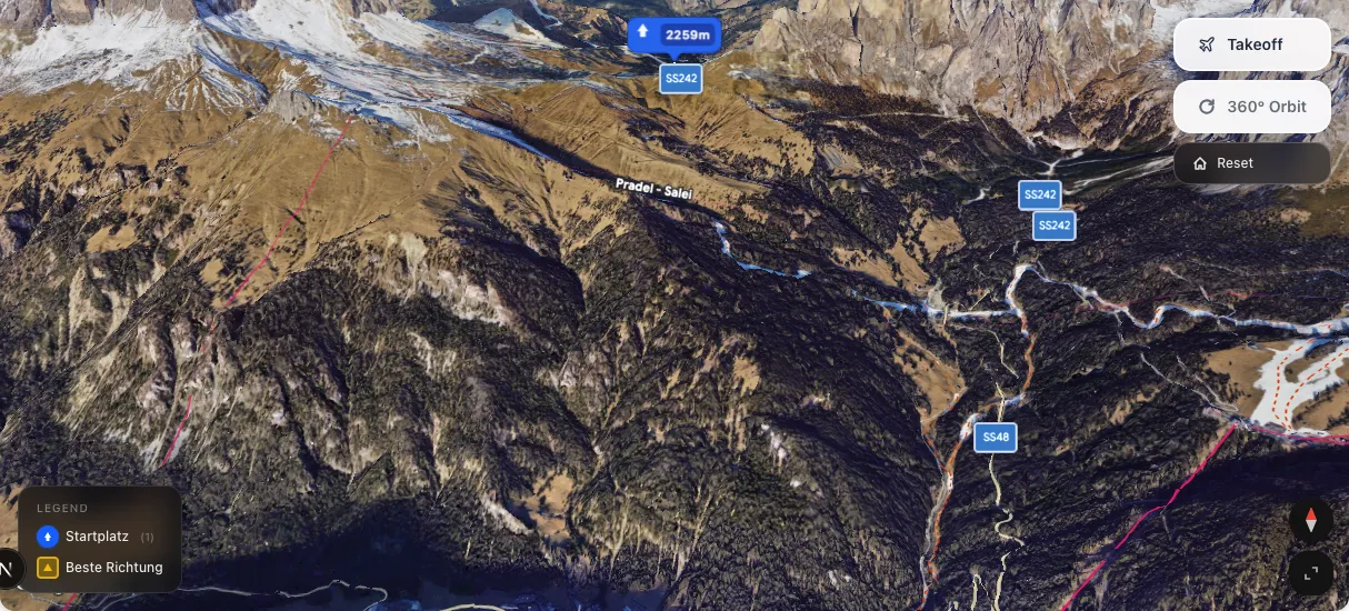 3D terrain map preview