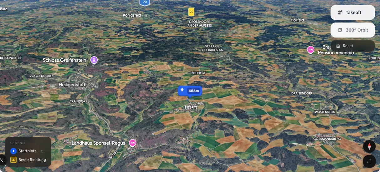 3D terrain map preview