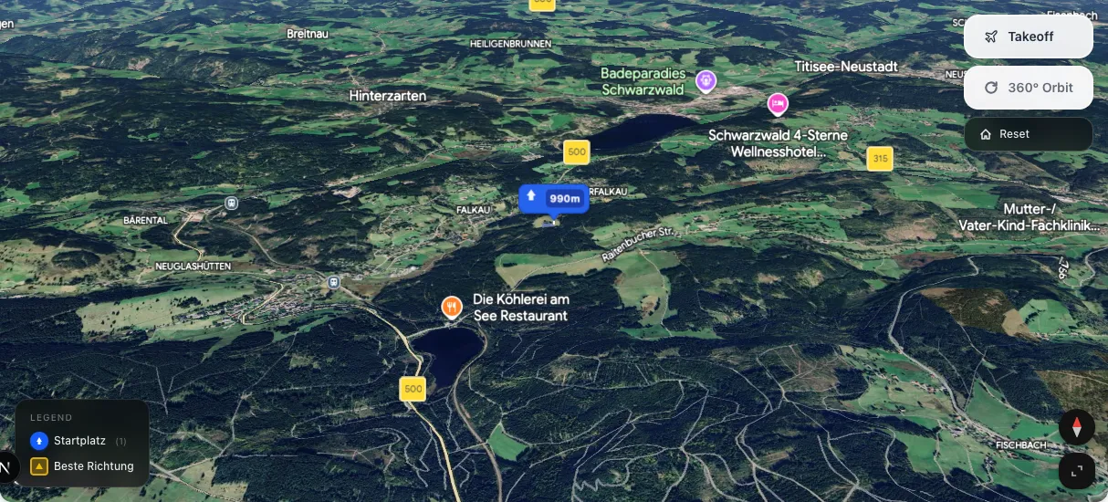 3D terrain map preview