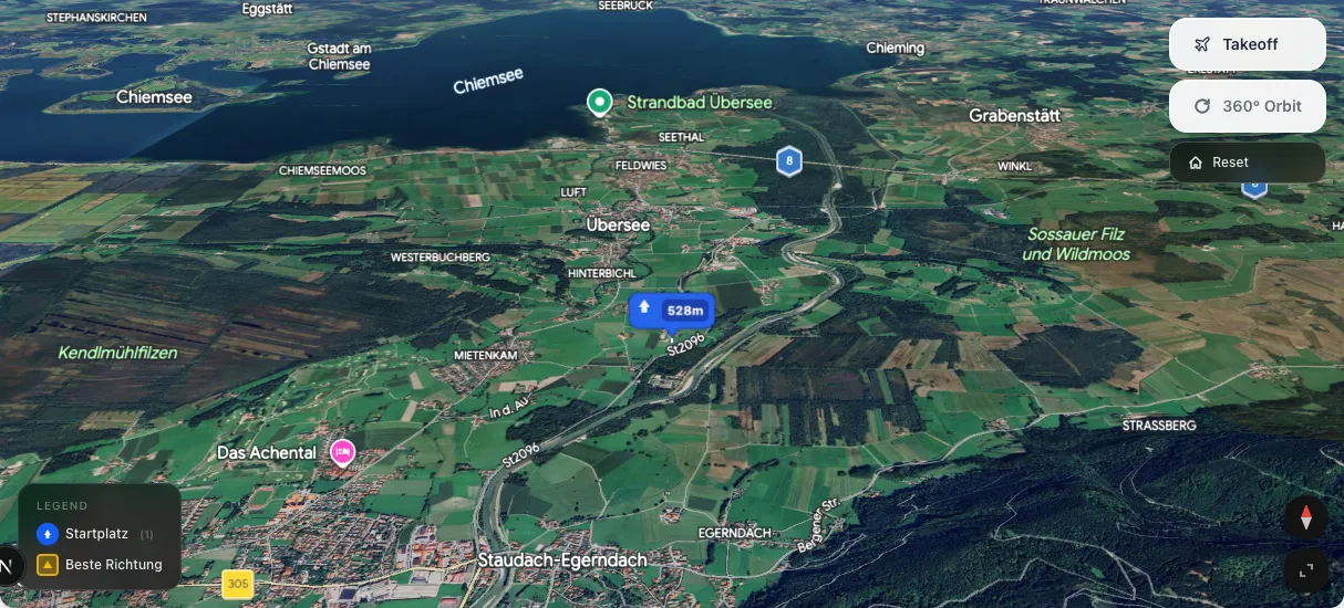 3D terrain map preview