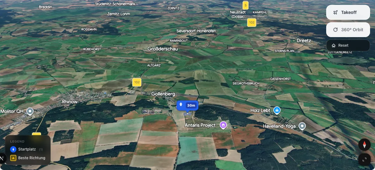 3D terrain map preview