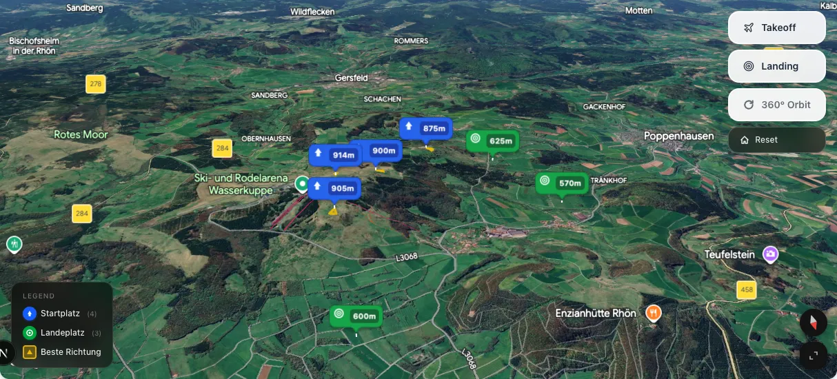 3D terrain map preview