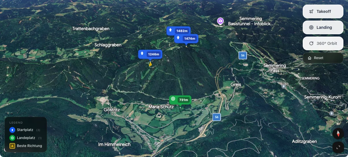 3D terrain map preview