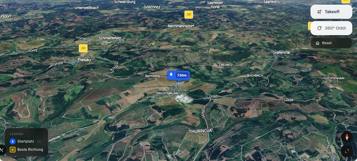 3D terrain map preview