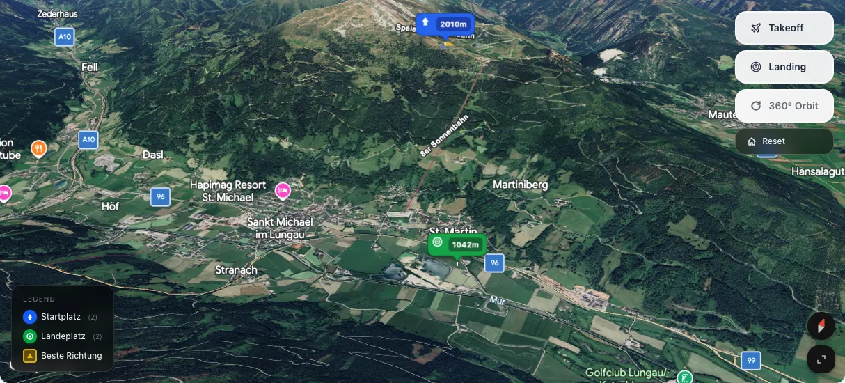 3D terrain map preview