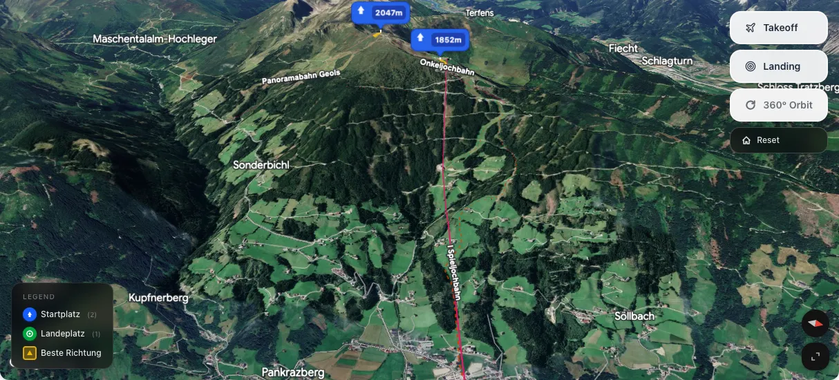 3D terrain map preview