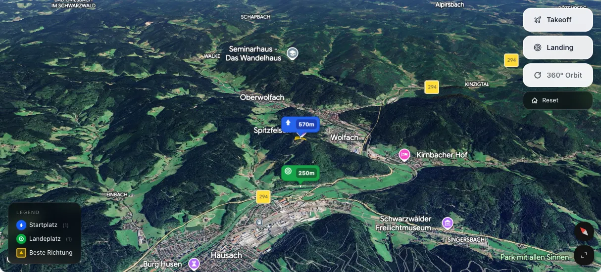 3D terrain map preview