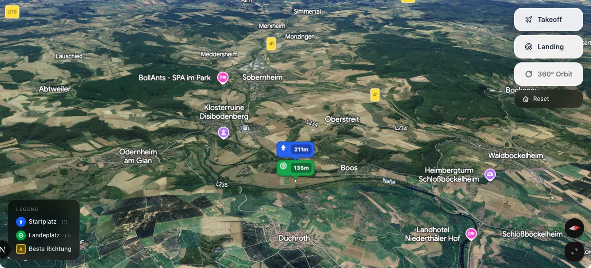 3D terrain map preview