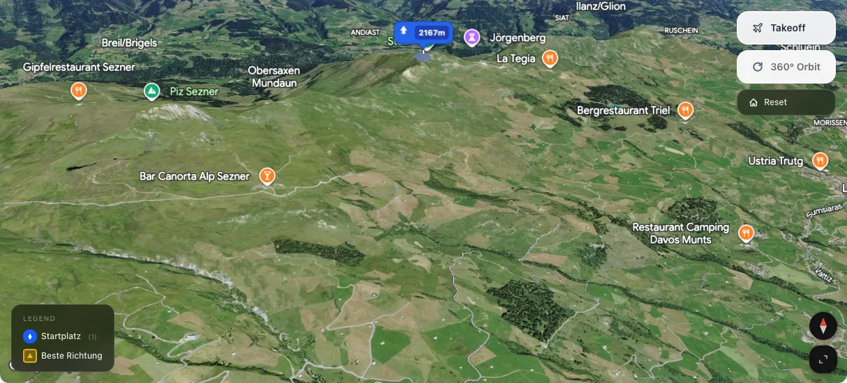 3D terrain map preview