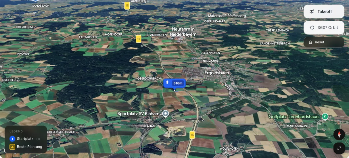 3D terrain map preview