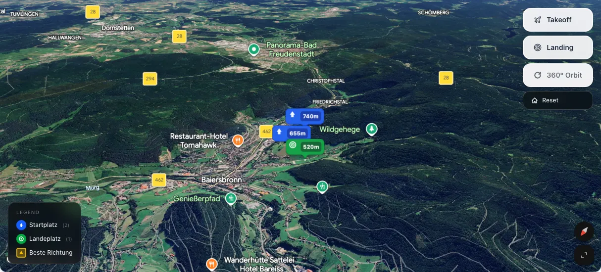 3D terrain map preview