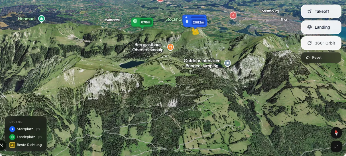 3D terrain map preview