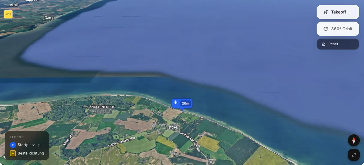 3D terrain map preview