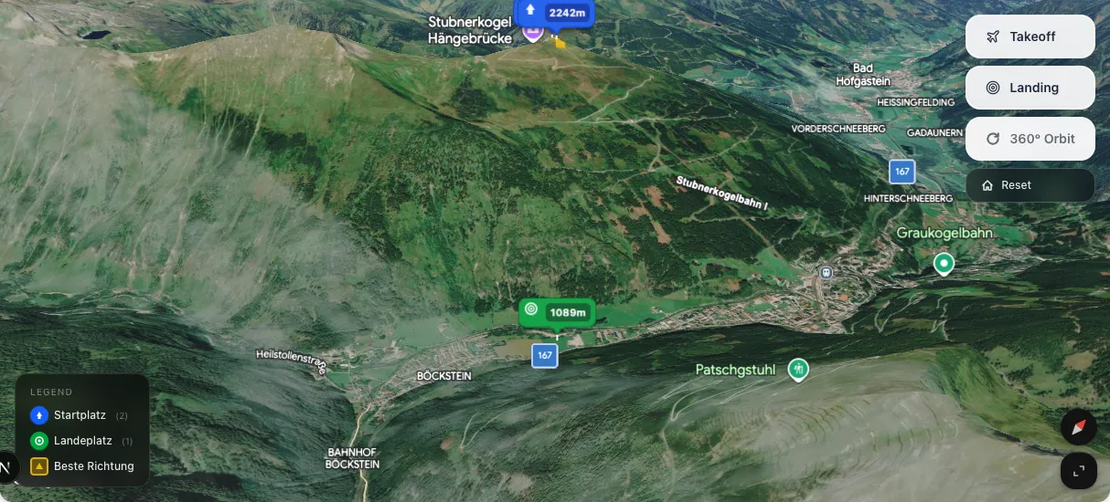 3D terrain map preview