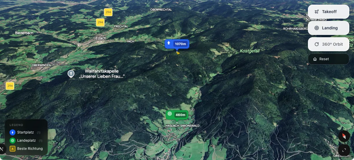 3D terrain map preview