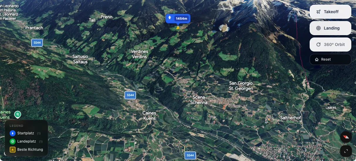 3D terrain map preview