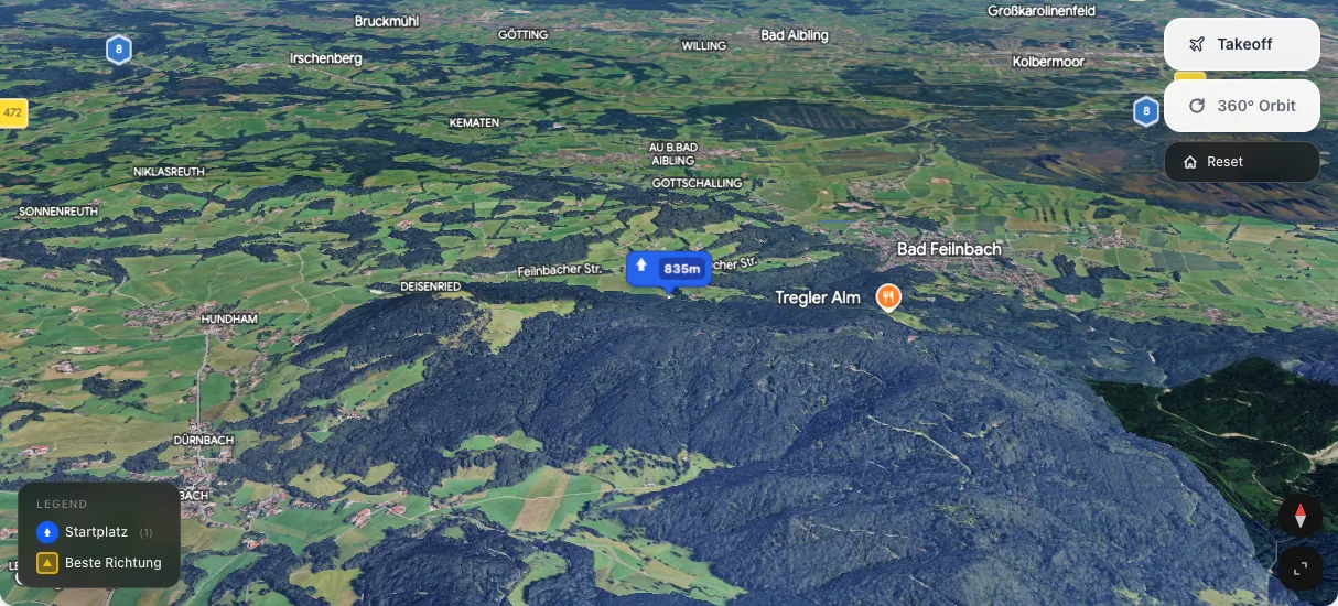 3D terrain map preview