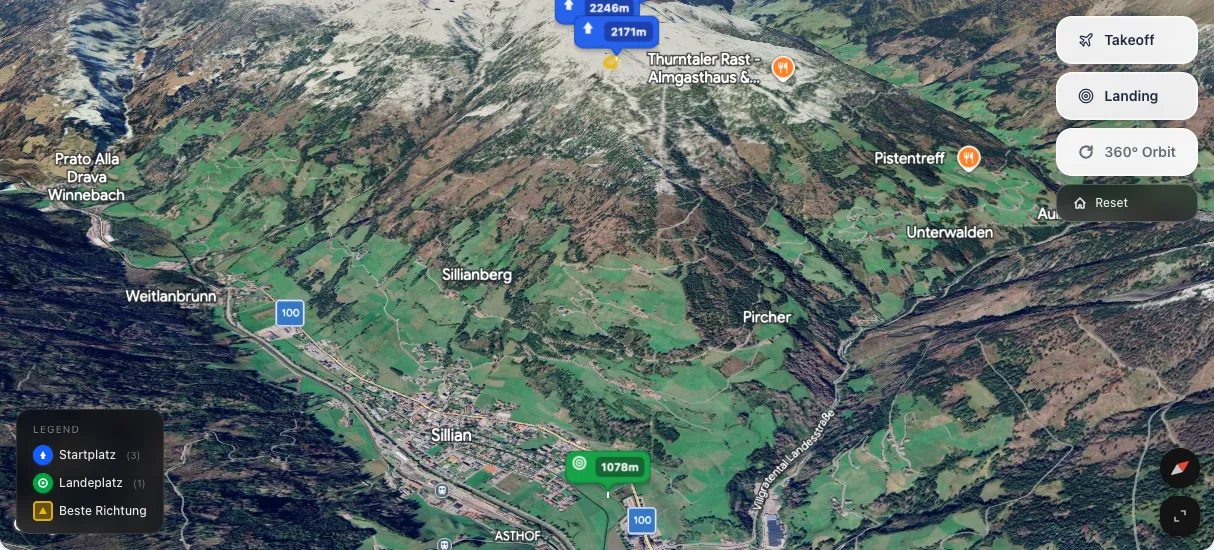 3D terrain map preview