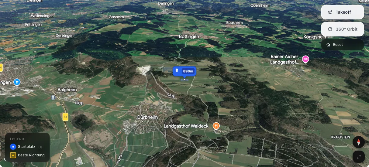 3D terrain map preview