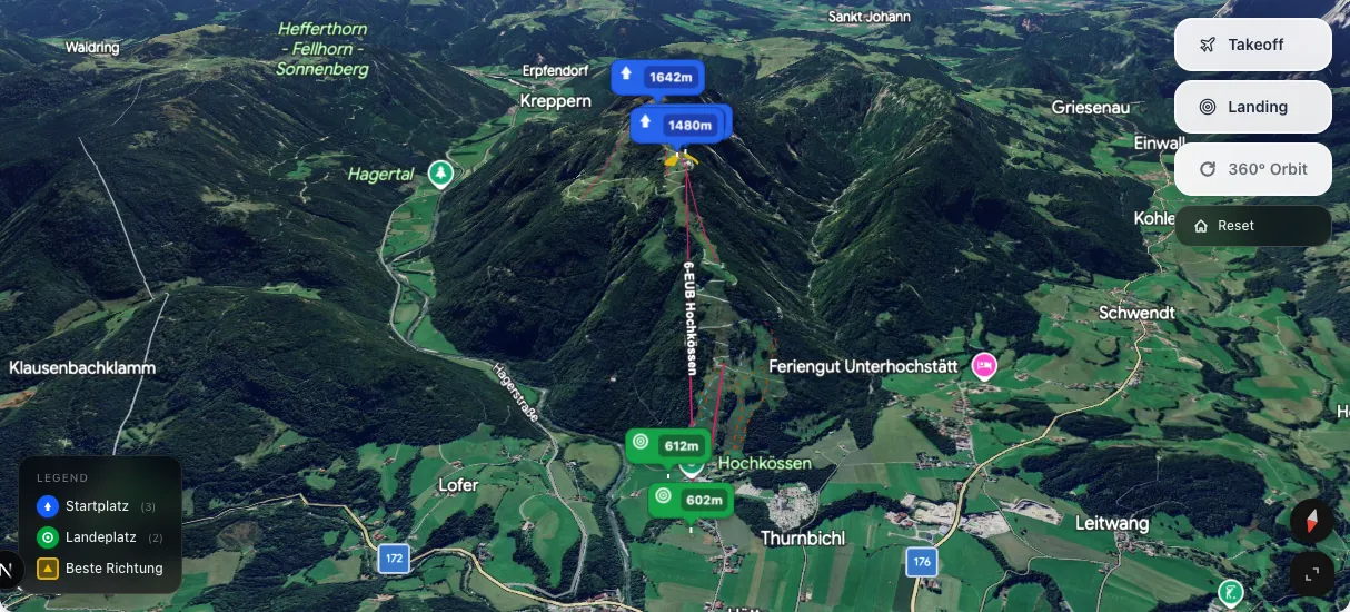 3D terrain map preview