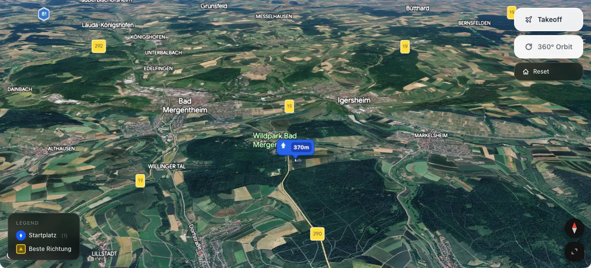 3D terrain map preview