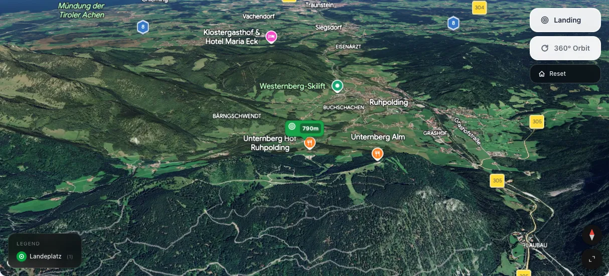 3D terrain map preview