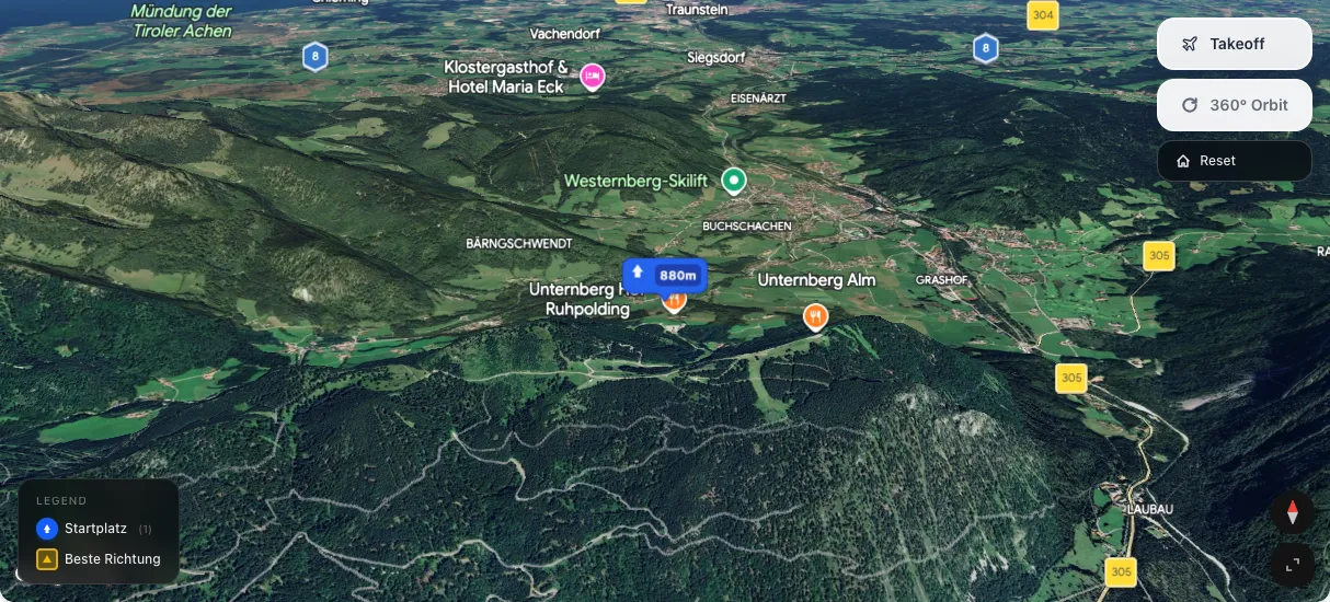 3D terrain map preview