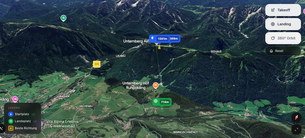 3D terrain map preview