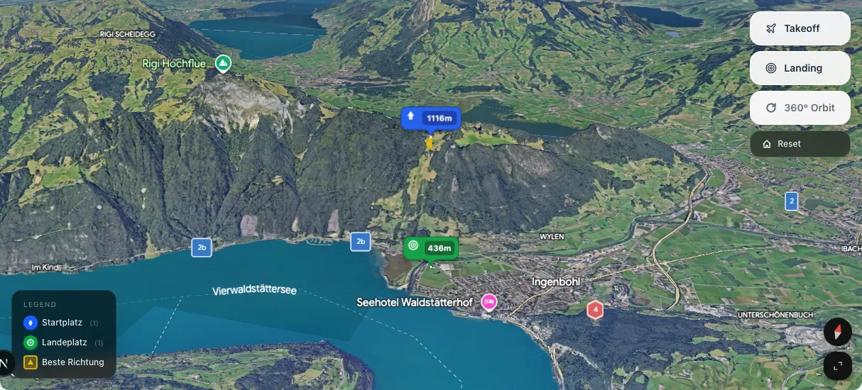 3D terrain map preview
