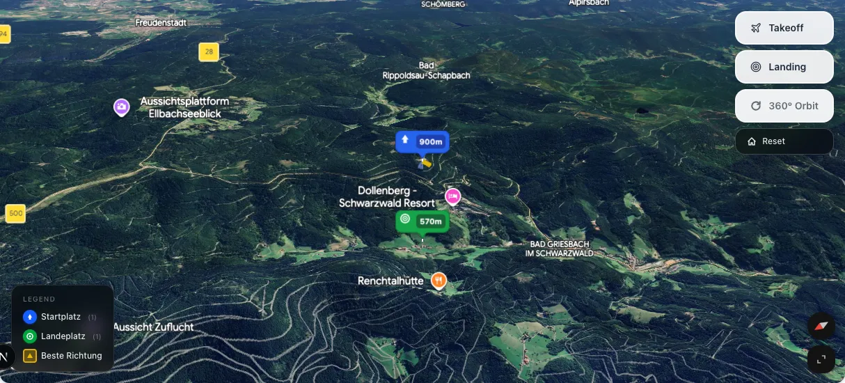 3D terrain map preview