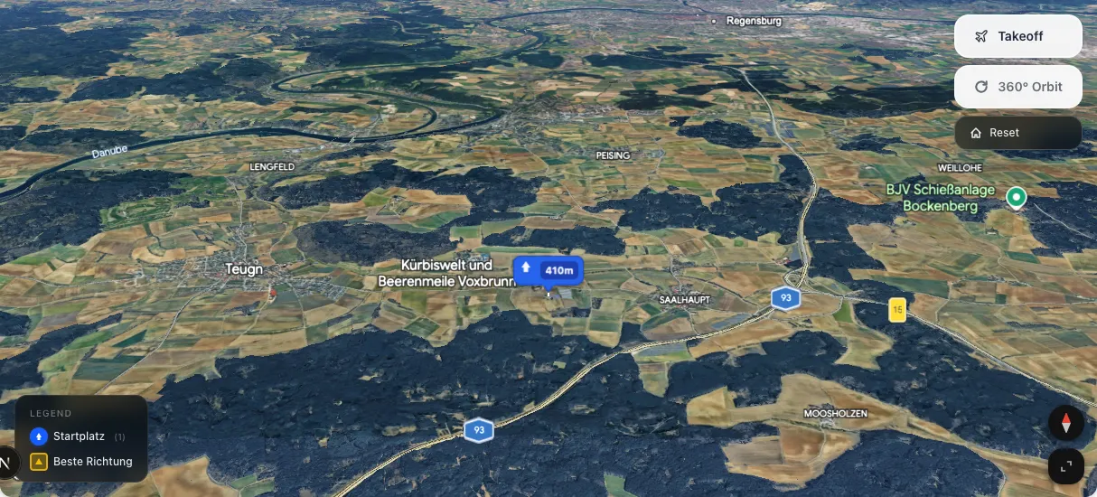 3D terrain map preview