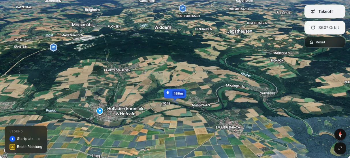 3D terrain map preview